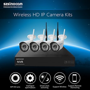 4CH 720P 1.0MP WIFI NVR Kits,No Need To Set, You C...