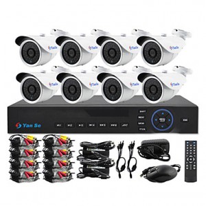 8CH D1 1000TVL CCTV DVR Kit IR Color Waterproof Se...