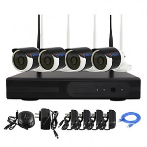 Plug and Play 4CH Wireless NVR Kit P2P 960P HD IR ...