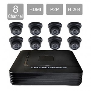 8 Channel HDMI CCTV DVR 8 Indoor Vision Security C...