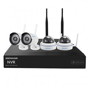 Mini Waterproof 4CH 960P 1.3MP WIFI NVR Kits,No Ne...