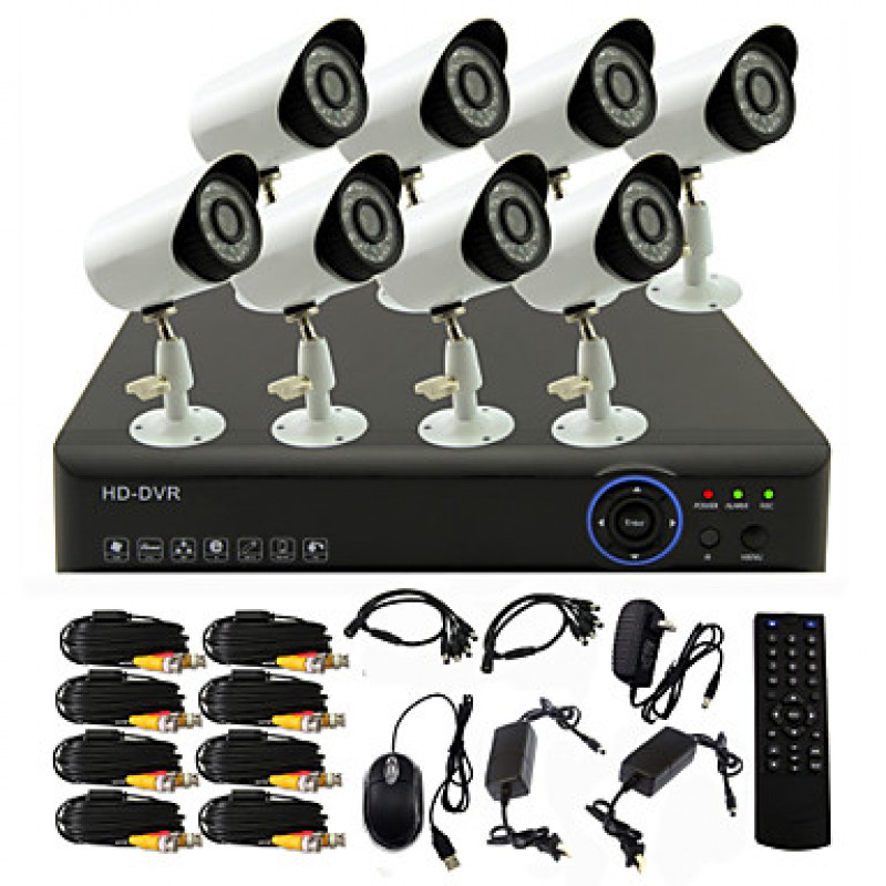 8CH Channel 960H HDMI CCTV DVR 8x Outdoor 800TVL Security Camera System  