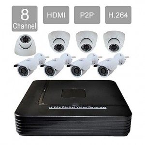 8 Channel HDMI 1TB HDD CCTV DVR 8 Outdoor / Indoor...