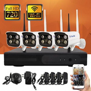 WiFi IP Camera NVR Kit 720P CCTV Cameras Videcam i...