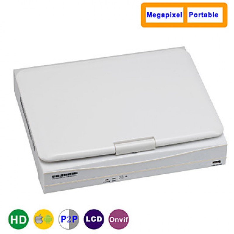 10.1 Inch 4CH 960P/720P with HDMI and P2P LCD NVR  