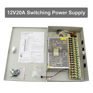 12V 20A DC 18 Power Supply Box Auto-RESET / 12V20A...