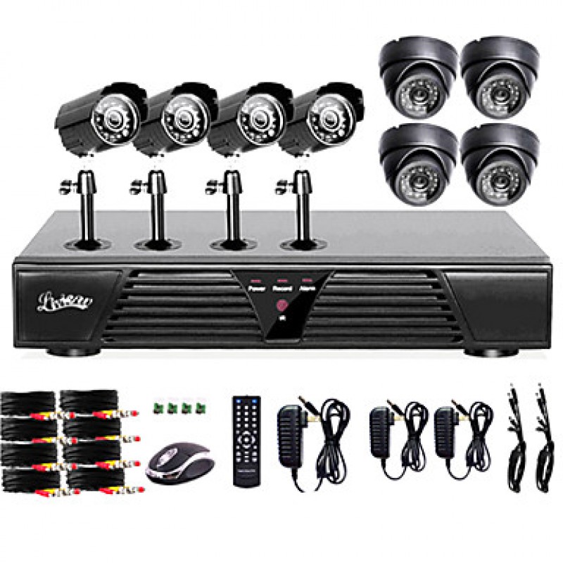 Full 960H 8CH DVR and Outdoor/Indoor 800 TVLine Camera System  