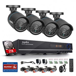 720P AHD 8CH Vedio CCTV DVR Black Bullet Camera Ho...