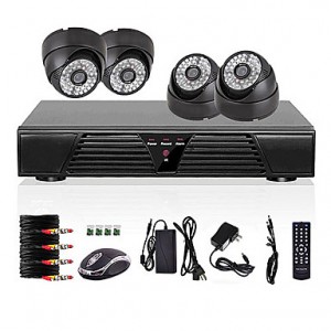 4CH Full D1 DVR Motion Detection CCTV Home Securit...