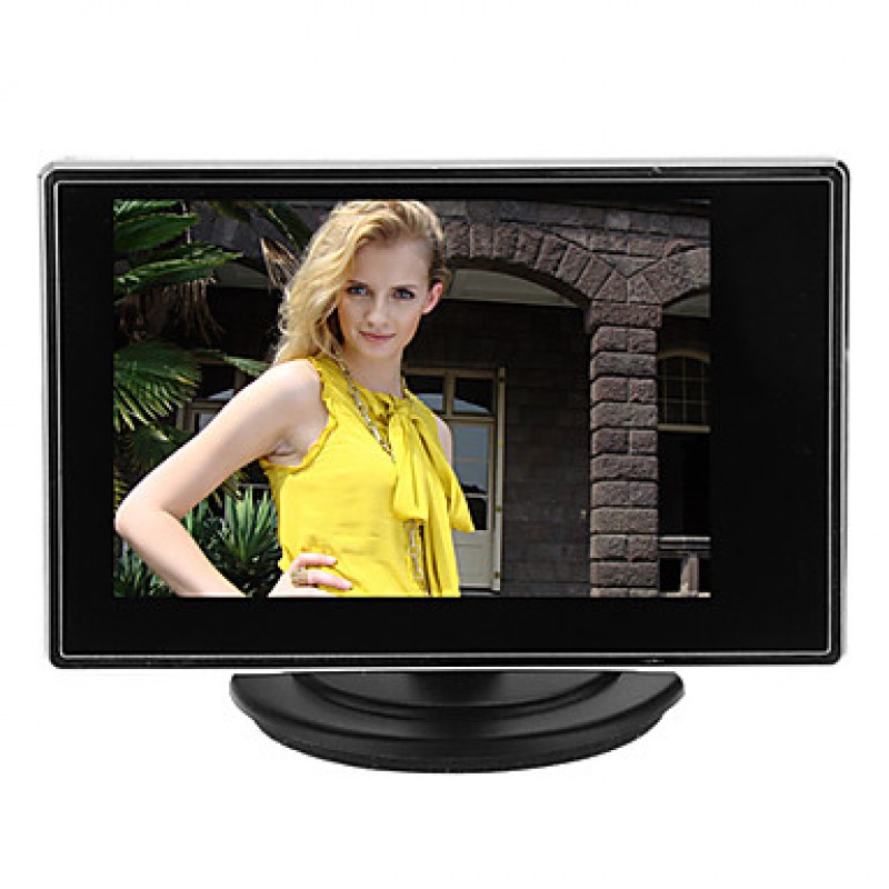 3.5 Inch Small TFT LCD Adjustable Monitor For CCTV Camera and Car DVR with AV RCA video Sound Input  