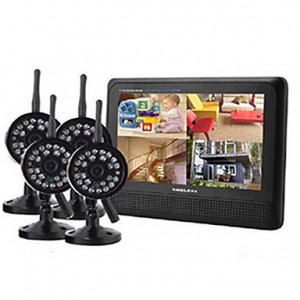 2.4GHz 4-channel Wireless DVR Security System 7&qu...