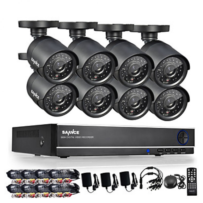 8CH 960H CCTV System Waterproof Video Recorder 800TVL Home Security Camera Surveillance Kits System  