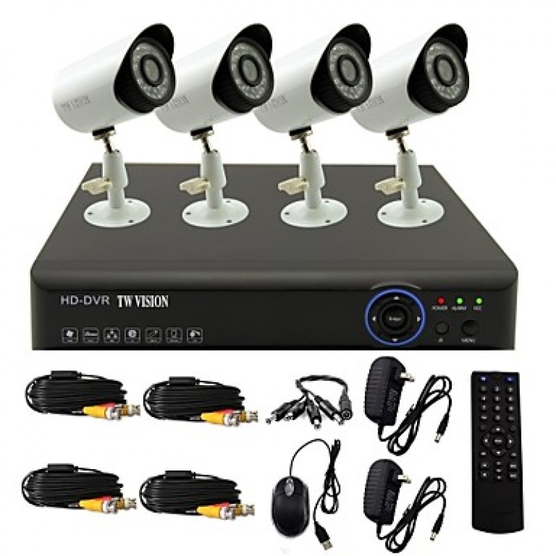 8CH Channel 960H HDMI CCTV DVR 4x Outdoor 800TVL Security Camera System  