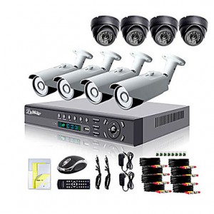 900TVL Outdoor Day/Night Security Camera and 8CH H...