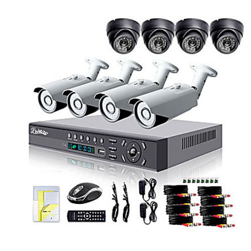 900TVL Outdoor Day/Night Security Camera and 8CH HDMI 960H Network DVR System  